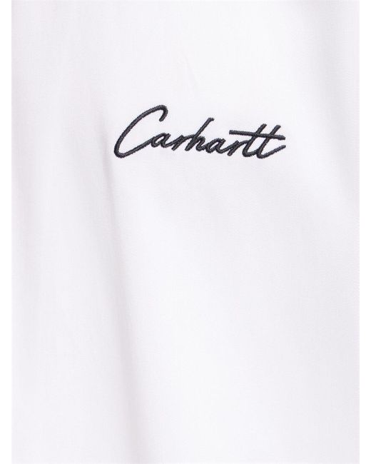 Camisa de algodón con manga corta Carhartt de hombre de color White