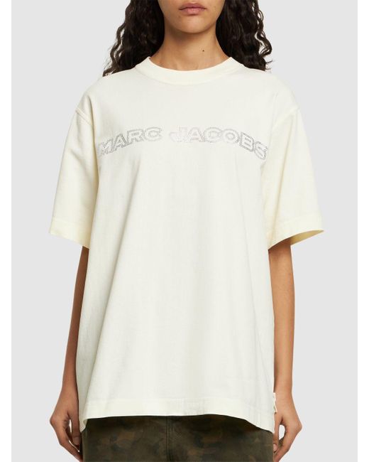 T-shirt crystal di Marc Jacobs in Natural