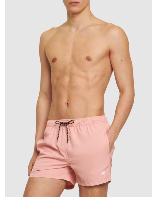 K-Way Pink Hazel Swim Shorts for men