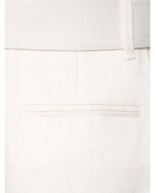 Pantaloni larghi a vita alta in lino di Zimmermann in White