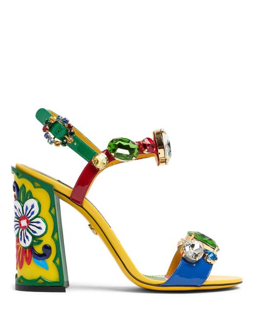 Dolce & Gabbana Keira パテントレザーサンダル 105mm Multicolor