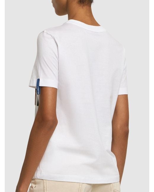 Camiseta estampada y bordada Max Mara de color White