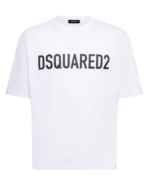 メンズ DSquared² Loose Fit コットンtシャツ White