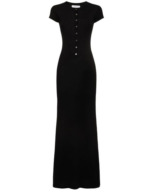 Mujer Vestido Largo De Seda Y Viscosa AYA MUSE de color Black