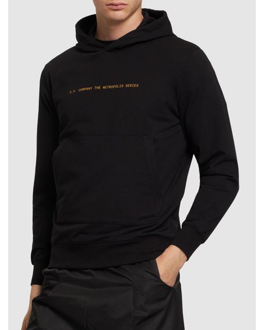C P Company Stretch-fleece-hoodie "metropolis Series" in Black für Herren
