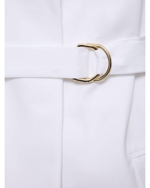 Valentino White Poplin Shirt Jacket W/ Belt