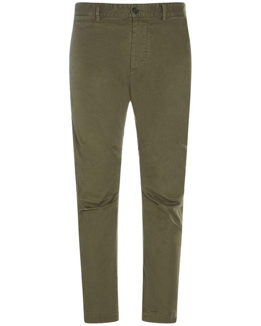 DSquared² Sexy Chino Stretch Cotton Pants in Green for Men