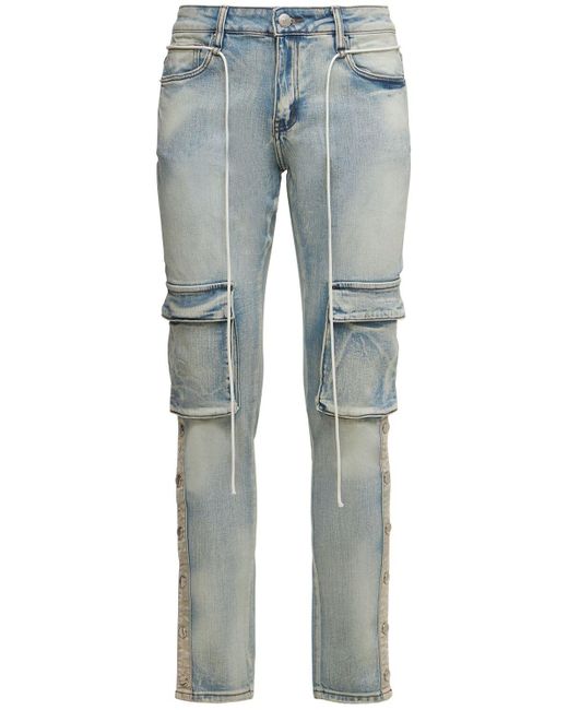 Lifted Anchors Denim Snap Cargo Jeans in Blue for Men - Lyst