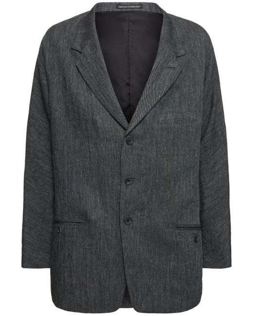 Veste en gabardine w-raglan Yohji Yamamoto pour homme en coloris Gray