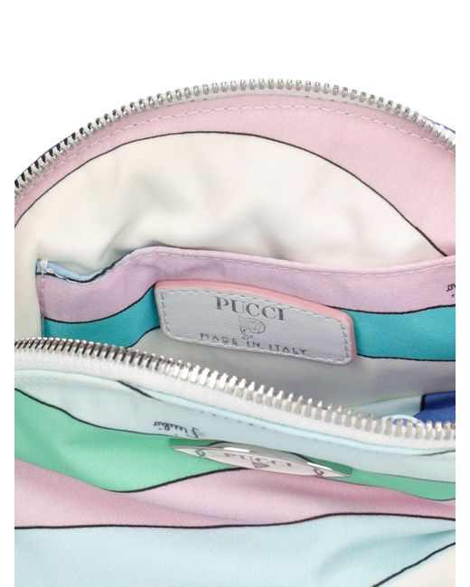 Emilio Pucci Blue Small Printed Nylon Beauty Case