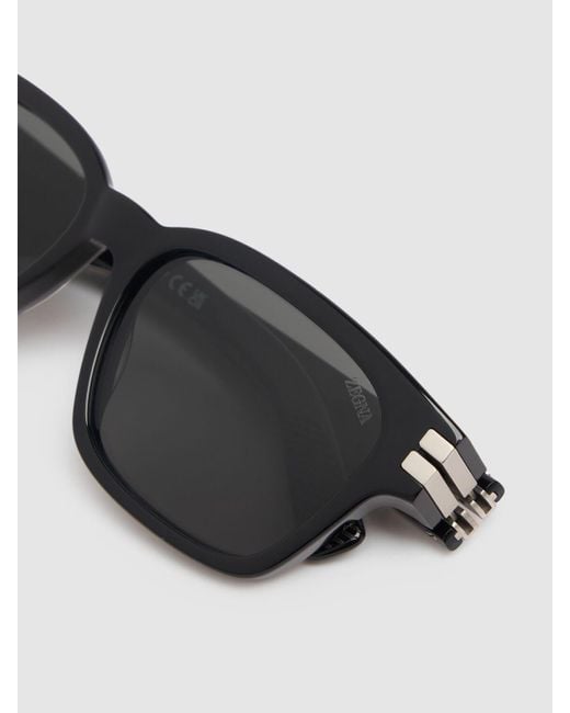 Zegna Gray Squared Sunglasses for men