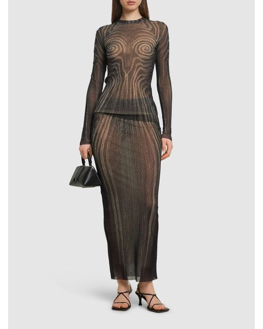Jean Paul Gaultier Mesh Spiral トップ Gray