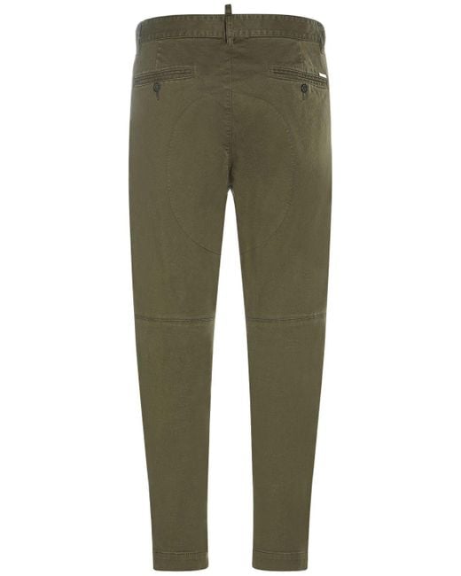 DSquared² Green Sexy Chino Stretch Cotton Pants for men