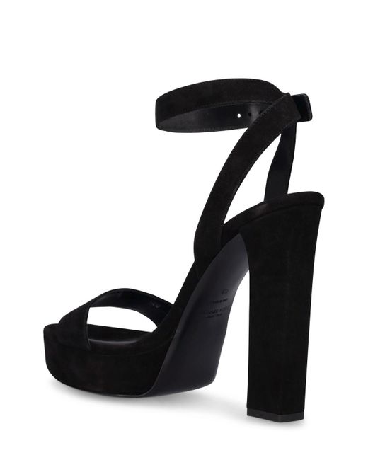 Michael Kors Black 110Mm Annabelle Runway Suede Sandals