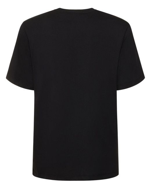 T-shirt en jersey de coton à imprimé logo MSGM pour homme en coloris Black
