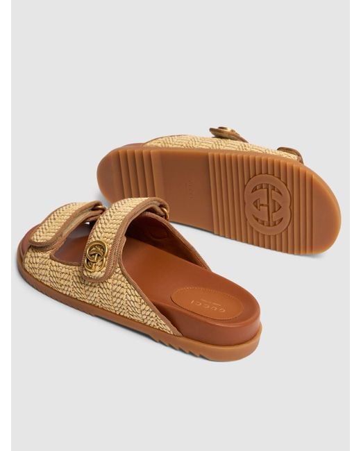 Gucci Brown 35mm Hohe Sandalen Mit Doppel-g