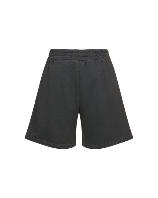 Palm Angels Gray The Palm Cotton Sweat Shorts for men