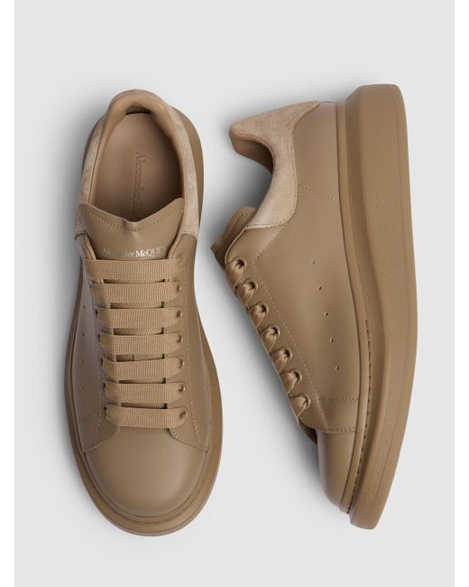 Alexander McQueen Natural 45mm Oversized Leather Sneakers for men