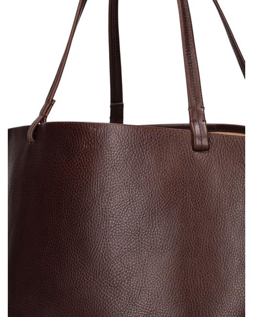 The Row Brown Park Vintage Leather Tote Bag