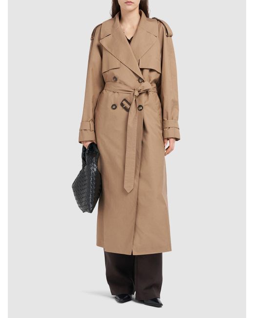 美しく着飾る★ Max Mara Otello ツイルトレンチコート Oversized water-repellent cotton trench coat, camel