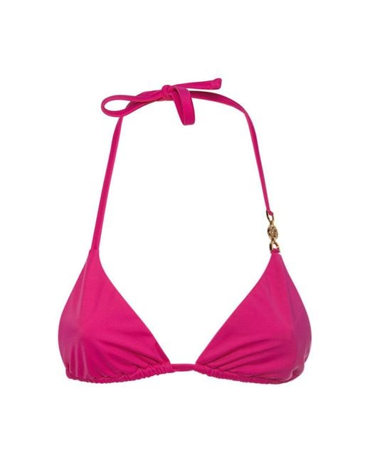 Versace Pink Dreiecks-bikinioberteil Aus Lycra "medusa"