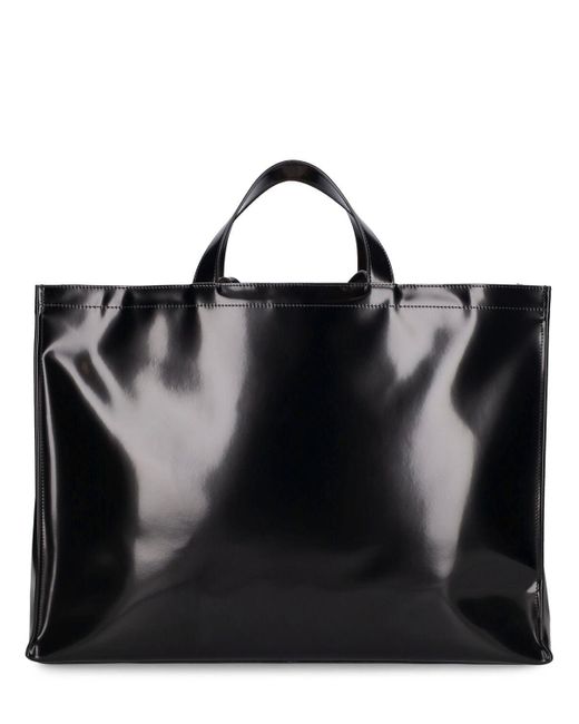Acne Studios Logo Vinyl Tote Bag in Black Lyst