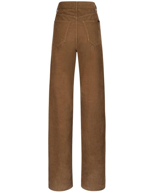 Jeans baggy de denim Saint Laurent de color Brown