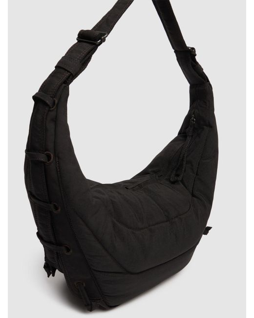 Lemaire Black Medium Game Soft Nylon Bag for men