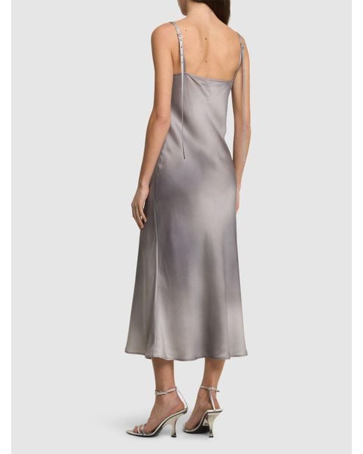 Acne Darma サテンスリップドレス Gray