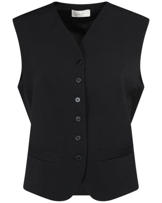 The Row Vegas Wool Serge Vest in Black | Lyst UK