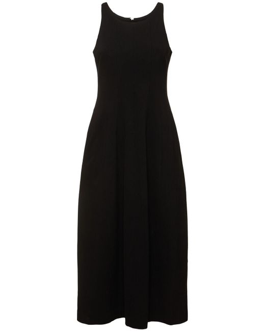 Auralee Black Cotton Long Dress
