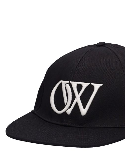 Off-White c/o Virgil Abloh Baseballkappe Aus Baumwolle "boxy" in Black für Herren
