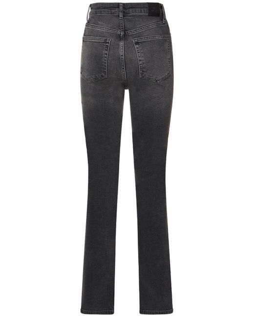Jeans dritti beck in cotone stretch di Anine Bing in Gray