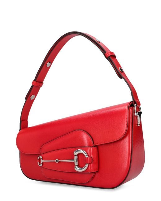 Bolso pequeño horsebit 1955 de piel Gucci de color Red