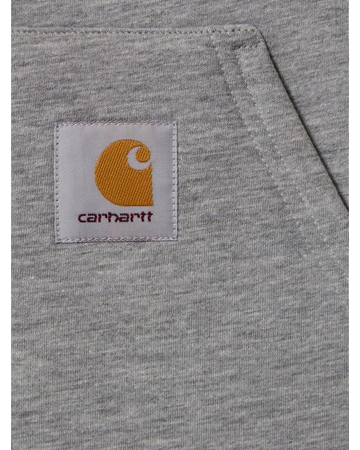 Carhartt Gray Car-Lux Cotton Blend Hooded Jacket for men