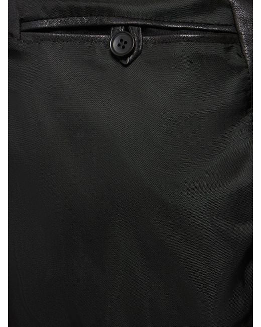 Bally Black Leather Bomber Jacket for men