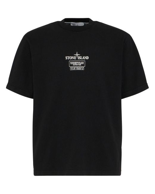 Stone Island Black Cotton Jersey T-Shirt for men