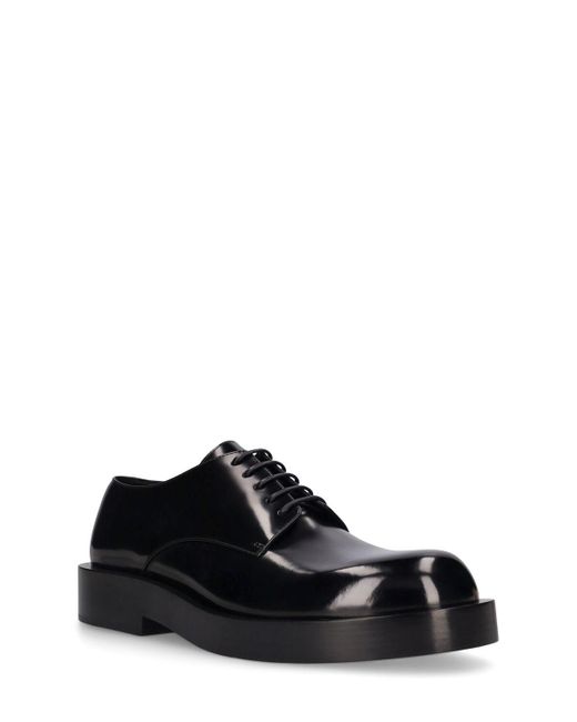 Jil Sander Black Leather Lace-up Derby Shoes for men