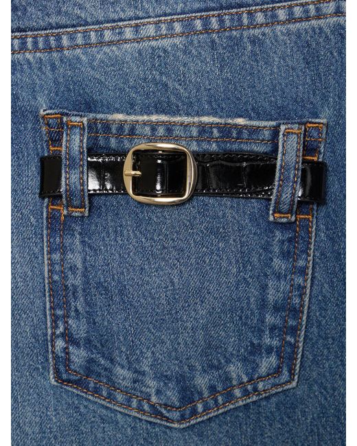 Coperni Blue Hoch Geschnittene Denim-jeans Mit Geradem Bein