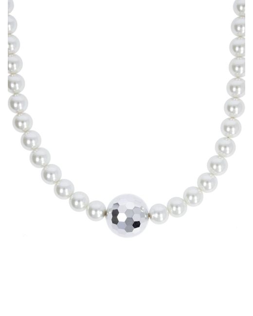 Collar doble de perlas Timeless Pearly de color White