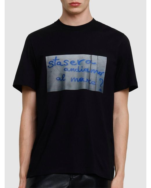 Hombre Camiseta De Algodón MSGM de hombre de color Black