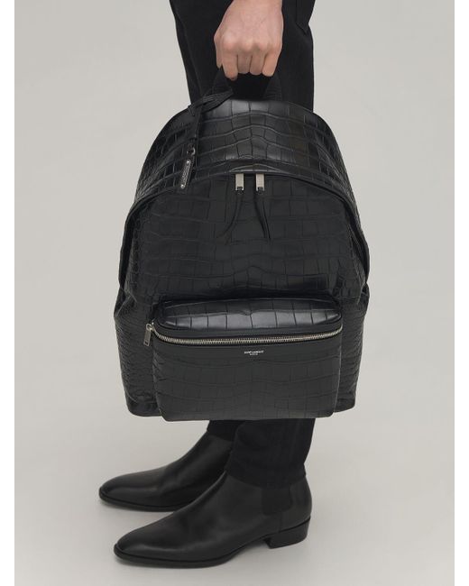 black crocodile backpack
