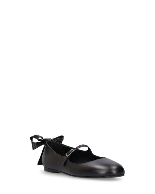 Gia Borghini Black 10mm Hohe Lederballerinas "grete"