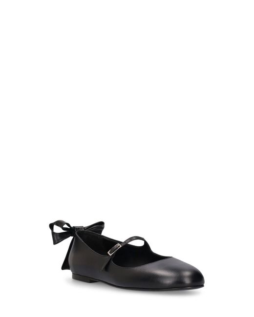 Gia Borghini Black 10mm Grete Leather Ballerinas