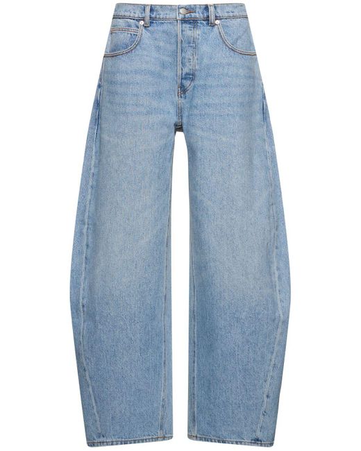 Alexander Wang Blue Oversize Rounded Low Rise Jeans
