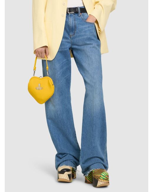 Vivienne Westwood Yellow Tasche Aus Kunstleder "belle Heart Frame"