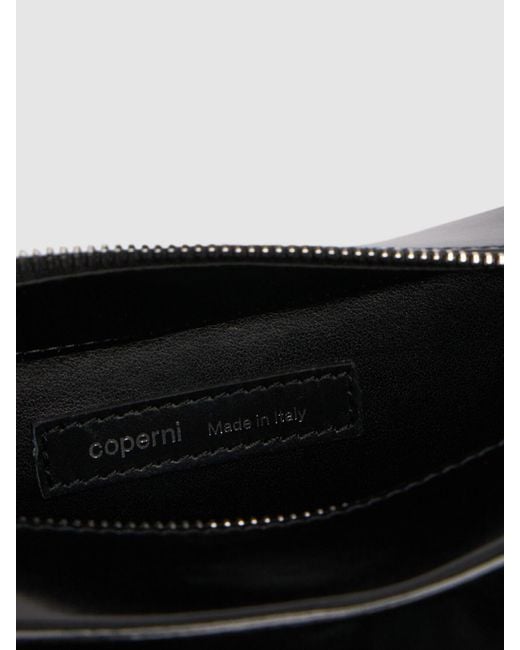 Coperni Black Sound Swipe Gloss Leather Bag