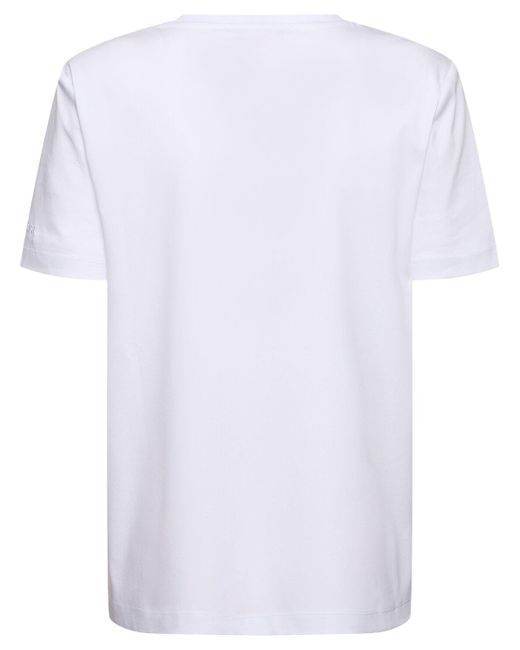 Max Mara White T-shirt Aus Interlock "cosmo"