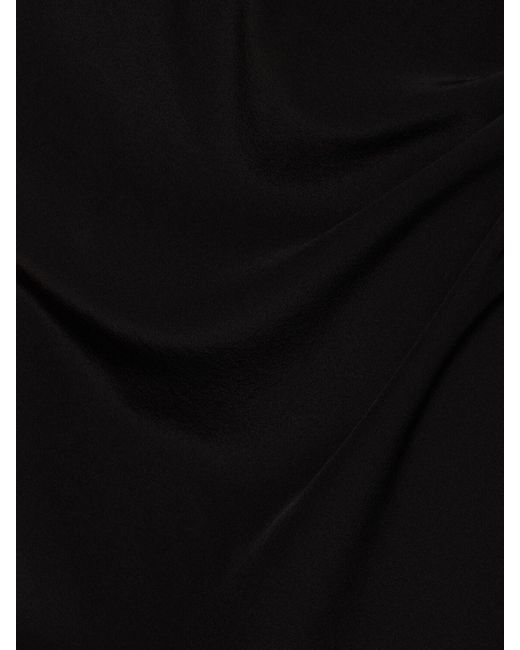 Matteau Black Silk Midi Skirt
