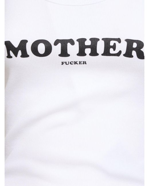 Stella McCartney Mother Fucker タンクトップ White